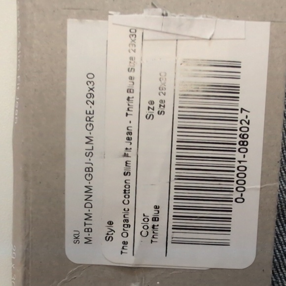 Everlane‎ Jeans Mens 29x30 Organic Cotton Slim Fit Jeans  Thrift Blue NWT - Picture 7 of 8